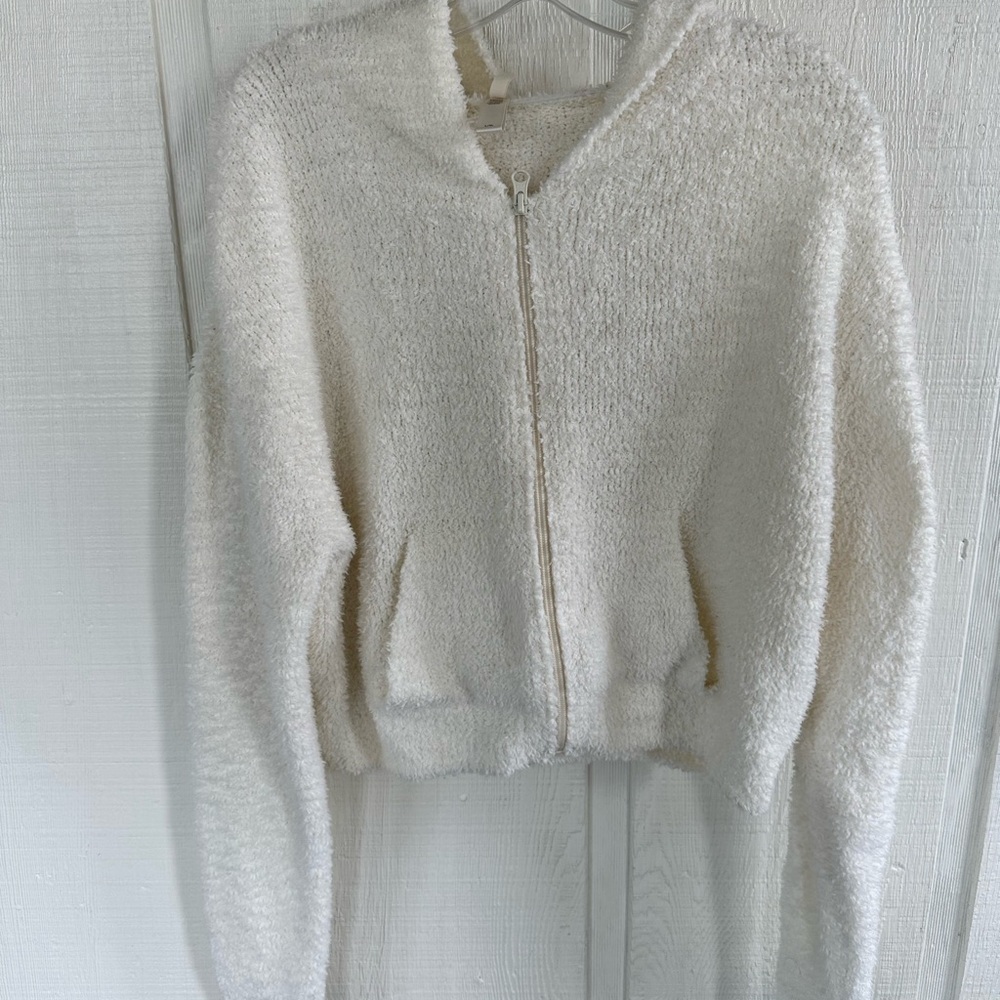 SKIMS Cream Fuzzy Jacket